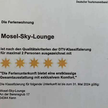 Mosel Sky Lounge With Loggia & Panoramic View Kenn